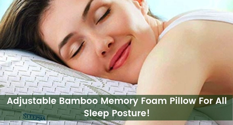 Adjustable Bamboo Memory Foam Pillow For All Sleep Posture