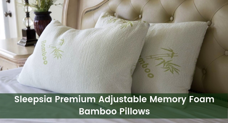 Sleepsia Premium Adjustable Memory Foam Bamboo Pillows