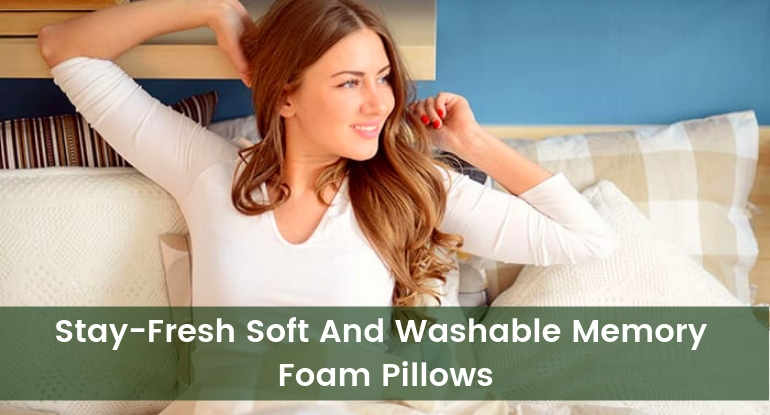 Stay-Fresh Soft And Washable Memory Foam Pillows