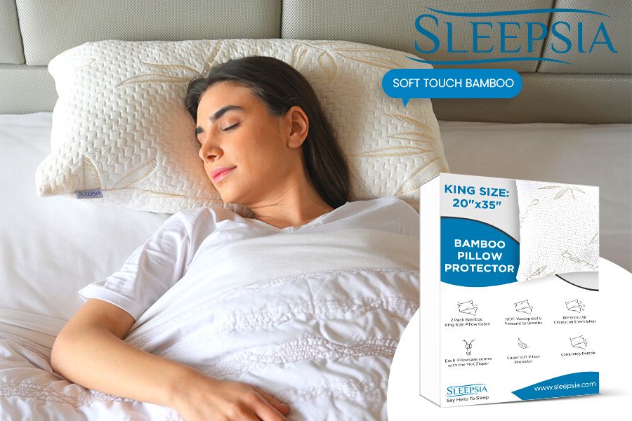 Sleepsia Bamboo Pillow Protector